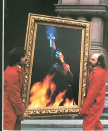 Movers carrying the Witch Hunt painting
